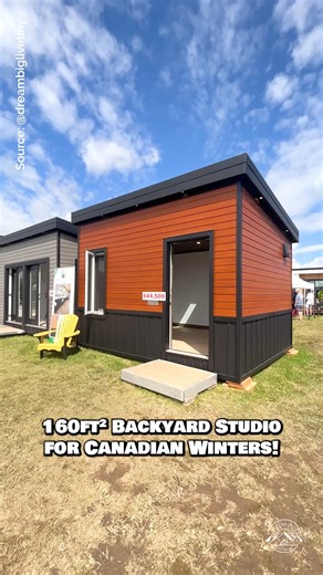 What do you think of these backyard modular units that can be set up as an additional bedroom for a single-family home, perhaps for an aging parent? While there is no kitchen or bathroom installed in this unit, these are fully customizable. These backyard prefab ADUs are heavily insulated for Canadian winters (R30 floors, R26 walls, & R50 roof) & feature metal cladding & a metal roof for easy maintenance. Built by Crawford Compact Homes 🇨🇦 #tinyhouse #tinyhome #ADU #accessorydwellingunit #stud