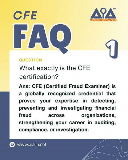 CFE FAQs: What exactly is the CFE? Who can apply for CFE Exam? #cfe #acfe #fraudexaminer #aia #cia