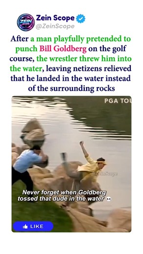 Never forget when Goldberg tossed that dude in the water 💀 #billgoldberg