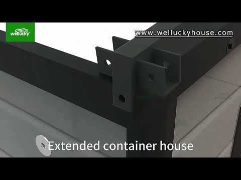 40ft Extended Container House with Terrace Assembly & Design Wellucky House