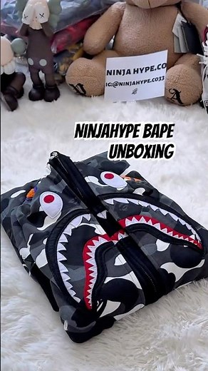 Unboxing Bape Glow in The Dark Double Hood Hoodie #ninjahype #bape #haul #unboxing #fashiontrends