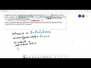 CRC Polynomial Long Division - Part 1 [Bengali Lecture]