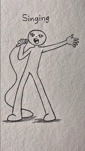 How to draw stickman body Tutorial (Singing, dancing, guitar playing)✨