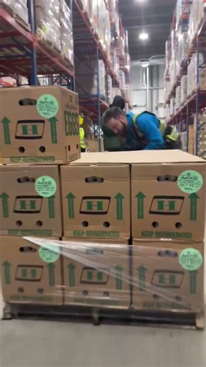 Sounds of pallet wrapping!