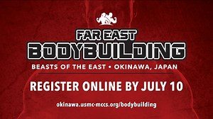 2.9K views · 17 reactions | The Far East Bodybuilding Competition is back—BIGGER, BETTER and STRONGER! The best bodybuilders, physique, bikini and figure participants in the Pacific will compete on Sunday, July 21 starting at 3 p.m. at the Camp Foster Theater. Competitor registration is now open! https://www.okinawa.usmc-mccs.org/activity/8fa414b3-d1b8-4055-8a90-c0b0db4c98f7 | MCCS Okinawa | Facebook