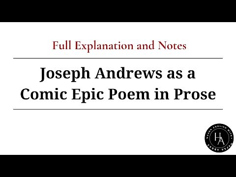 "Joseph Andrews" as a Comic Epic Poem in Prose| Full Explanation