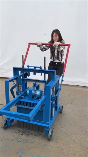 small manual automatic Direct Push Mobile concrete block Brick Making Machine for sale #buildings