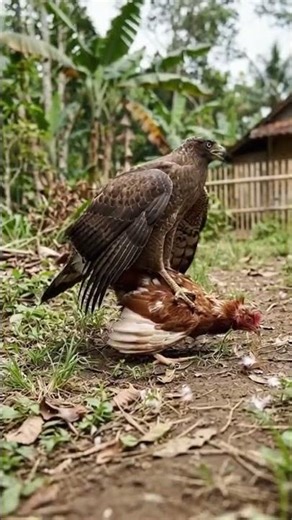 Savage Hawk Attack Caught on Camera 😱🐔 | Wild Nature Moment
