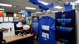 Locked in on the court and in the office 🫡 Nick and Paris reveal the Game 2 shirts from Riverwind Casino 👕 | Oklahoma City Thunder