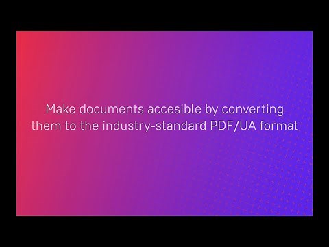 How to convert a document into an accessible PDF/UA