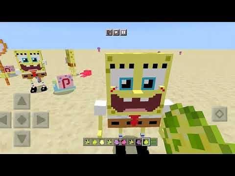 SpongeBob and Gary ADDON in Minecraft PE