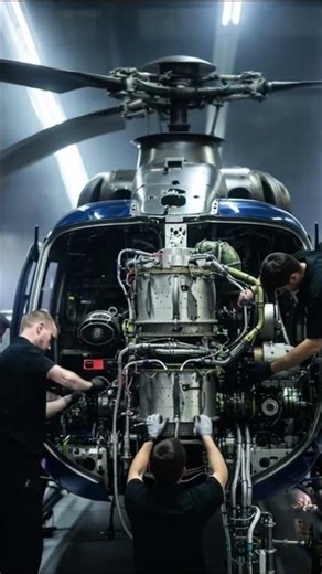 Powerful Helicopter's Engine Installation In 4k!