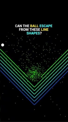 This Ball's Escape Will Surprise You! #collision #coding #ball #bounce #asmr