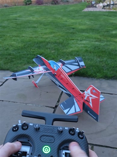 setup and ready to fly🎮 #radiomaster #rcplane #3d #plane #electric