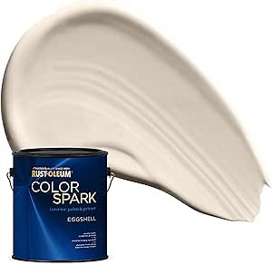Rust-Oleum Color Spark Interior Paint and Primer in One, Eggshell, Coconut, 1 Gallon