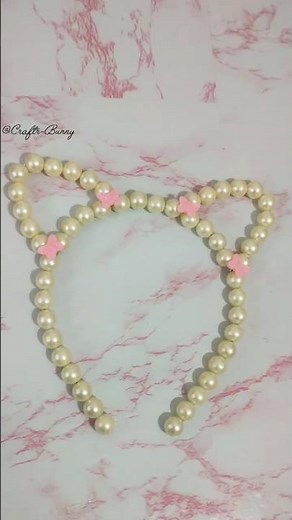 Cute Cat Ear Headband diy😻 😺/DIY Cat Ear Headband #headband #diy #shorts #viral