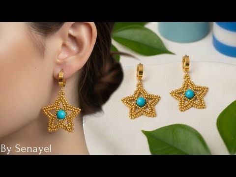 Make These Stunning Star Earrings in Minutes! ✨ Beginner Friendly| #beadingtutorials #dıy #beadwork