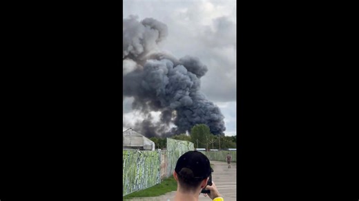 Smoke rises from fire on Tomorrowland stage in Belguim