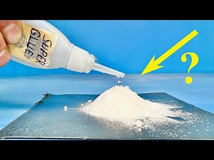 Super Glue and Baking soda ! Pour Glue on Baking soda and Amaze