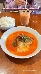 Barramundi in red thai curry ❤️🍛 #barramundi #thaifood #trendingshorts #trending #redcurry #thai