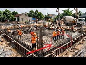 Foundation Construction Process Excavation, Concrete Pouring & Backfilling Step by Step