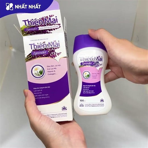 Mở hộp Dung dịch vệ sinh phụ nữ Thiên Mai Lavender