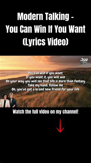 Modern Talking - You Can Win If You Want (Lyrics Video) Check Out Now! #moderntalking #lyrics #song