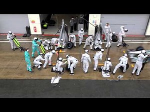 F1ピットストップ映像 完璧な早業！！