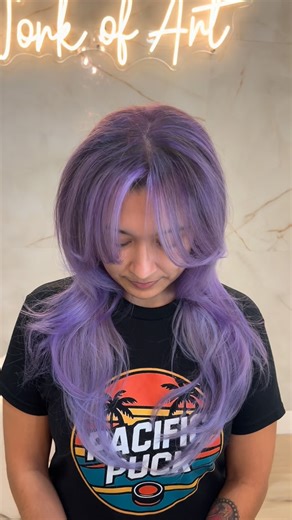 @darlene_the_stylist on Instagram: "Pulp Riot lilac for the perfect pastel pop 💜 Using semi permanent in the shade lilac from Pulp Riot Hair Color✨ #behindthechair #stocktonhairstylist #hairgoals #hairtransformation #pulpriot #lilachair #pulpriotisthepaint #pulpriotcolor #pulpriothair"