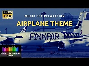 Airplanes takeoff and landing with relaxing music