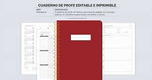 Agendas imprimibles editables profesores
