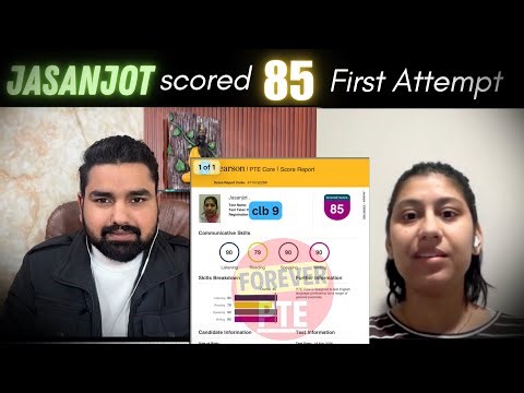 Jasanjot from Canada scores Clb 9 in PTE core