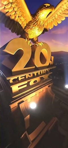 Gold eagle on top of the twentieth century fox structure