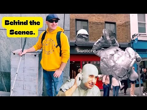 Behind the scenes, one day of performance with Silverman Statue from morning to evening.