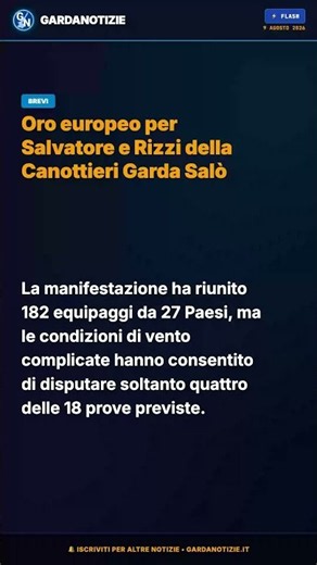 Oro europeo per Salvatore e Rizzi della Canottieri Garda Salò #Shorts