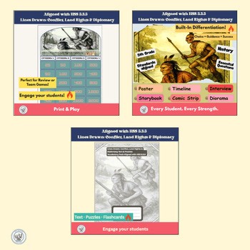 HSS 5.3.5 Native Nation Conflict Bundle- Puzzles, Trivia, PBL CB
