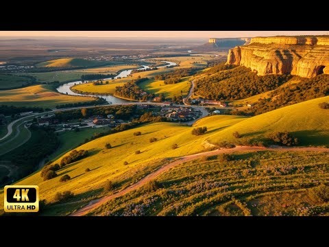 Texas Hill Country Drone Footage of Rolling Landscapes and Medium Cities
