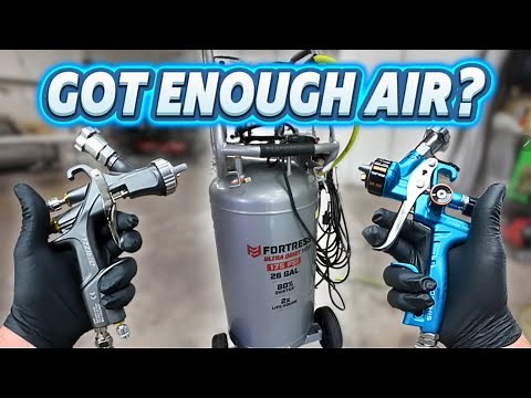 Can a Small Compressor Paint a Car? Lvlp/ MP paint gun test!