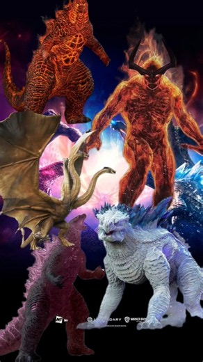 KING GHIDORAH + BURNING GODZILLA + PINK GODZILLA VS ALL GODZILLA 🔥 WHO WINS?