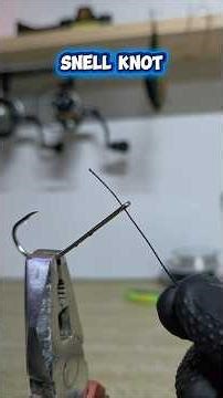 simple strong fishing knot. snell knot