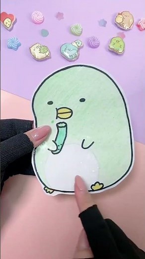 【簡単】紙スクイーズの作り方#shorts #すみっコぐらし