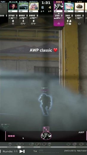 Train Classic AWP mid hold. 💯❤️ #cs2 #cs2clips #awp #train