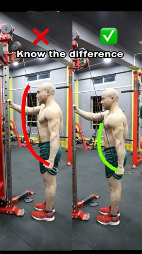 “One Arm Cable Triceps Pushdown Mistakes & Fix | Build Bigger Triceps Fast 💪 #Shorts”