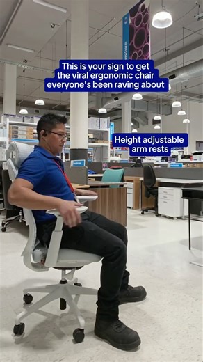 POV: You finally gave in and bought the Pago Eris ergonomic chair ✨ Would you get one for your space? 👇 #ViralChair #ErgonomicGlowUp #Officeworks #POV | Officeworks