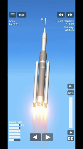 Artemis 2 rocket in SFS! (Space flight simulator) #sfs #spaceflightsimulator