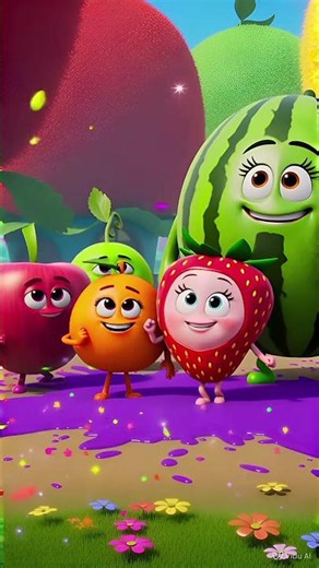 Fruit Town Goes CRAZY with Rainbow Magic! 🍓🍌🍊 | AI Animated Kids Video