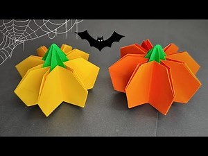 Easy Paper Halloween Pumpkin | How to Make a Cool Origami Pumpkin!