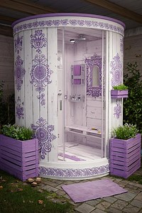 Pallet Outdoor Shower Cabin #shower #showercabin #OutdoorShower #pallets #palletwood | Wooden Pallet Ideas