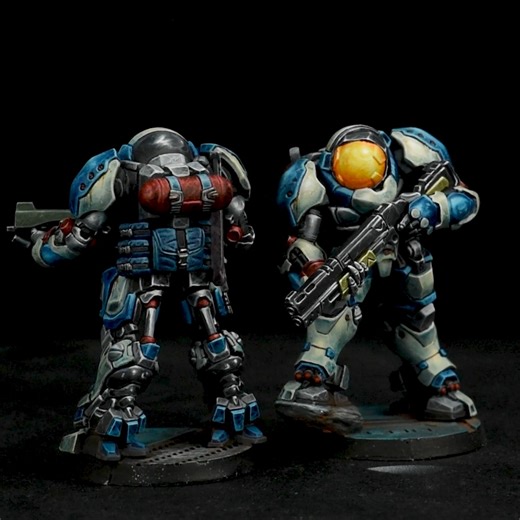 10K views · 1K reactions | The jobs of these men and women is to patch up any leaks in the hull as quickly as possible, and that’s why they’re usually known simply as Patchers. When the alarm sounds, their mission is to rush out in their powered exoskeletons, locate the leak, and seal it as quickly as they can. https://store.corvusbelli.com/en/wargames/infinity/miniatures/patchers-structural-response-team | Infinity the universe | Facebook