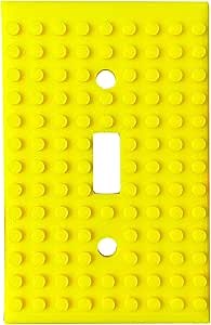 Creative Light Switch Cover, Single Toggle Light Switch Cover, 1-Gang Standard Size for Game Room and Kids Bedroom Decoration, Yellow
